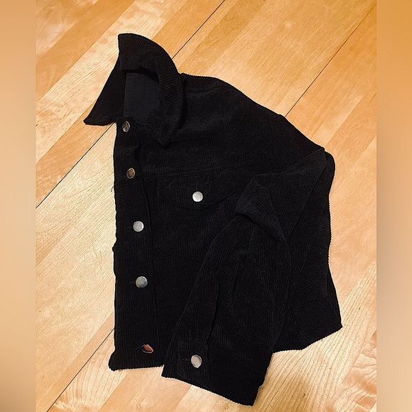 SHEIN Flap Pocket front Cord Coat - Picture 5 of 9